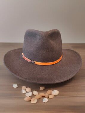 Men's DPC Dorfman Pacific Co. Brown Wool Cowboy Hat, Size S/ M
